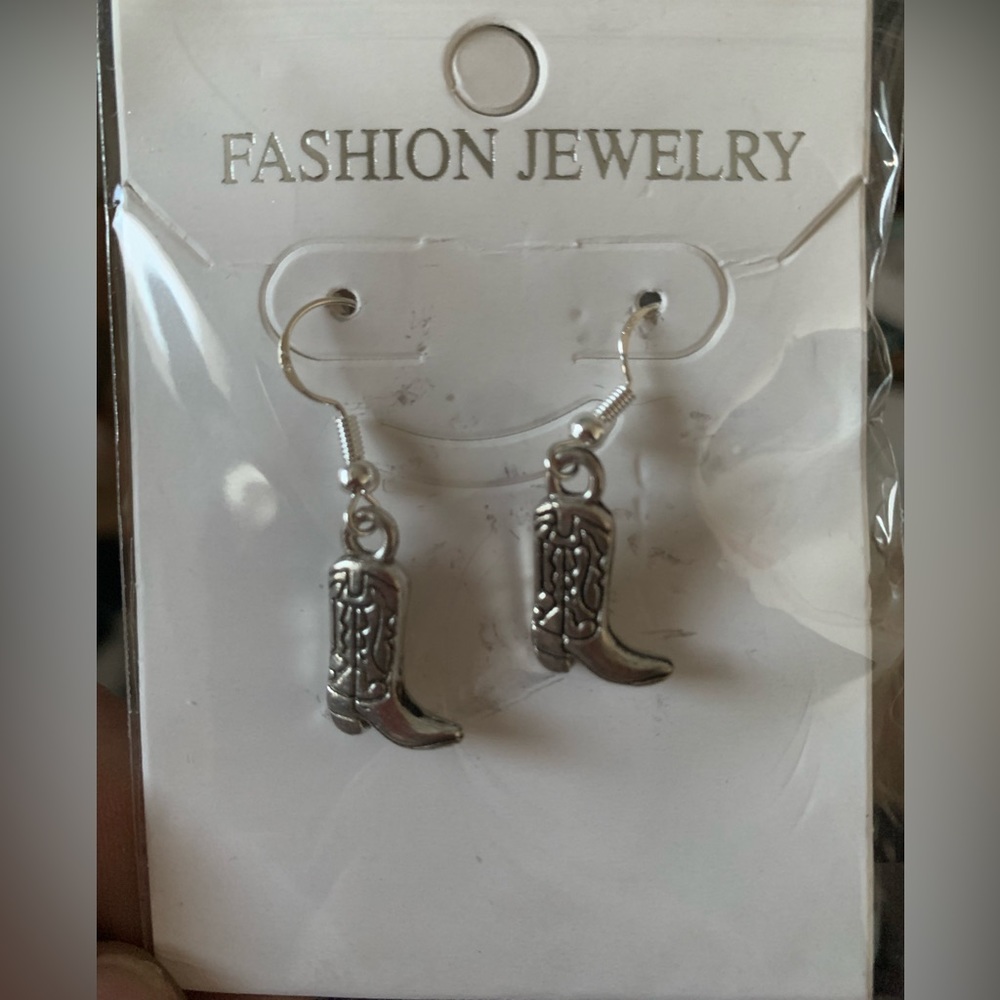 Cowboy boot earrings